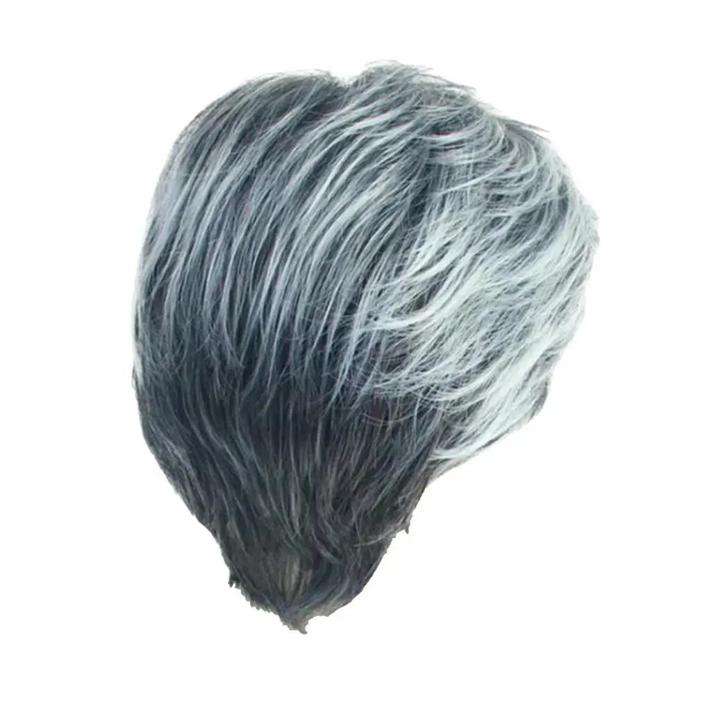 10`` Side Part Men`s Short Wig W/ Natural Looking Straight Wigs