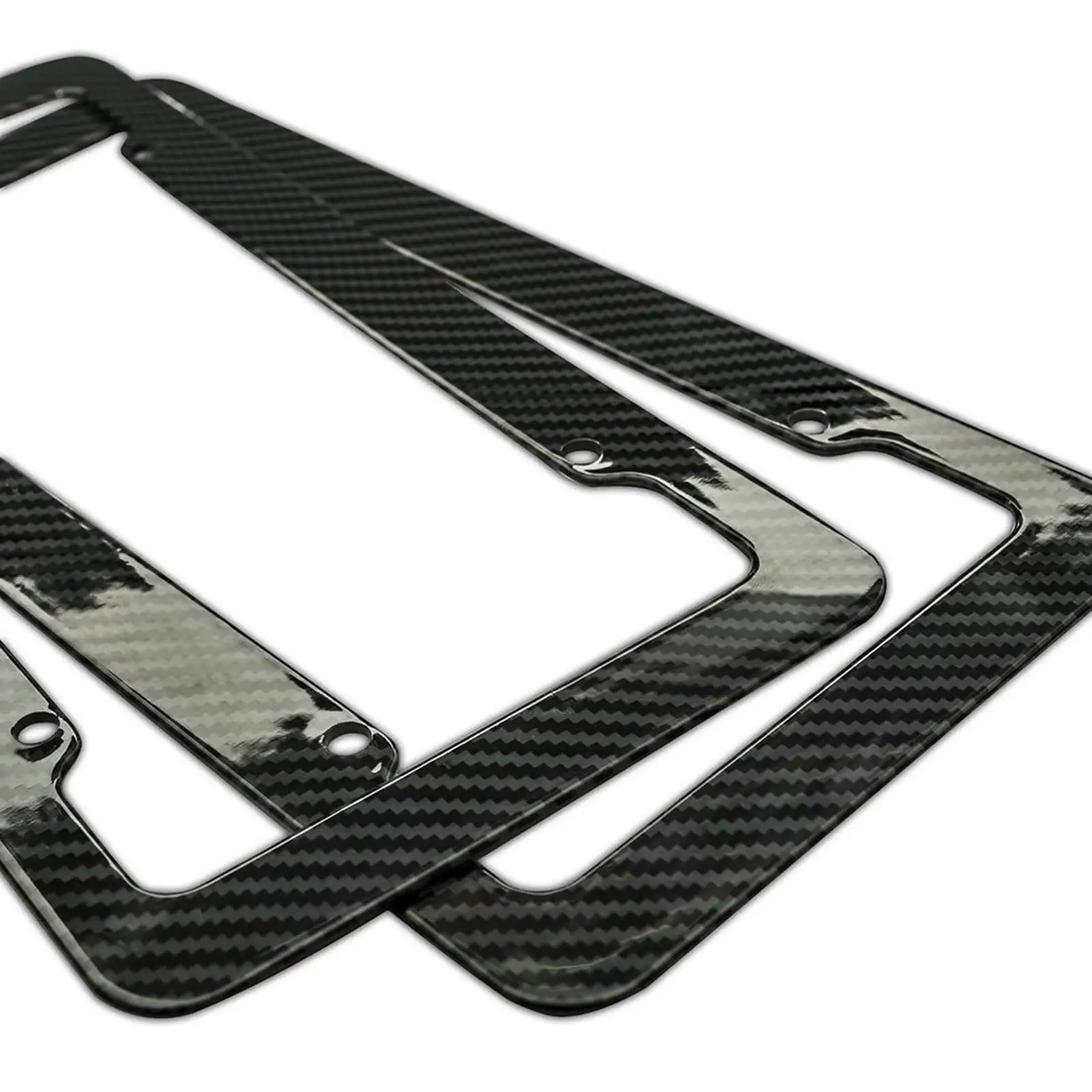 2x Carbon Fiber Style  Frames Plate Covers for US Accessories Durable