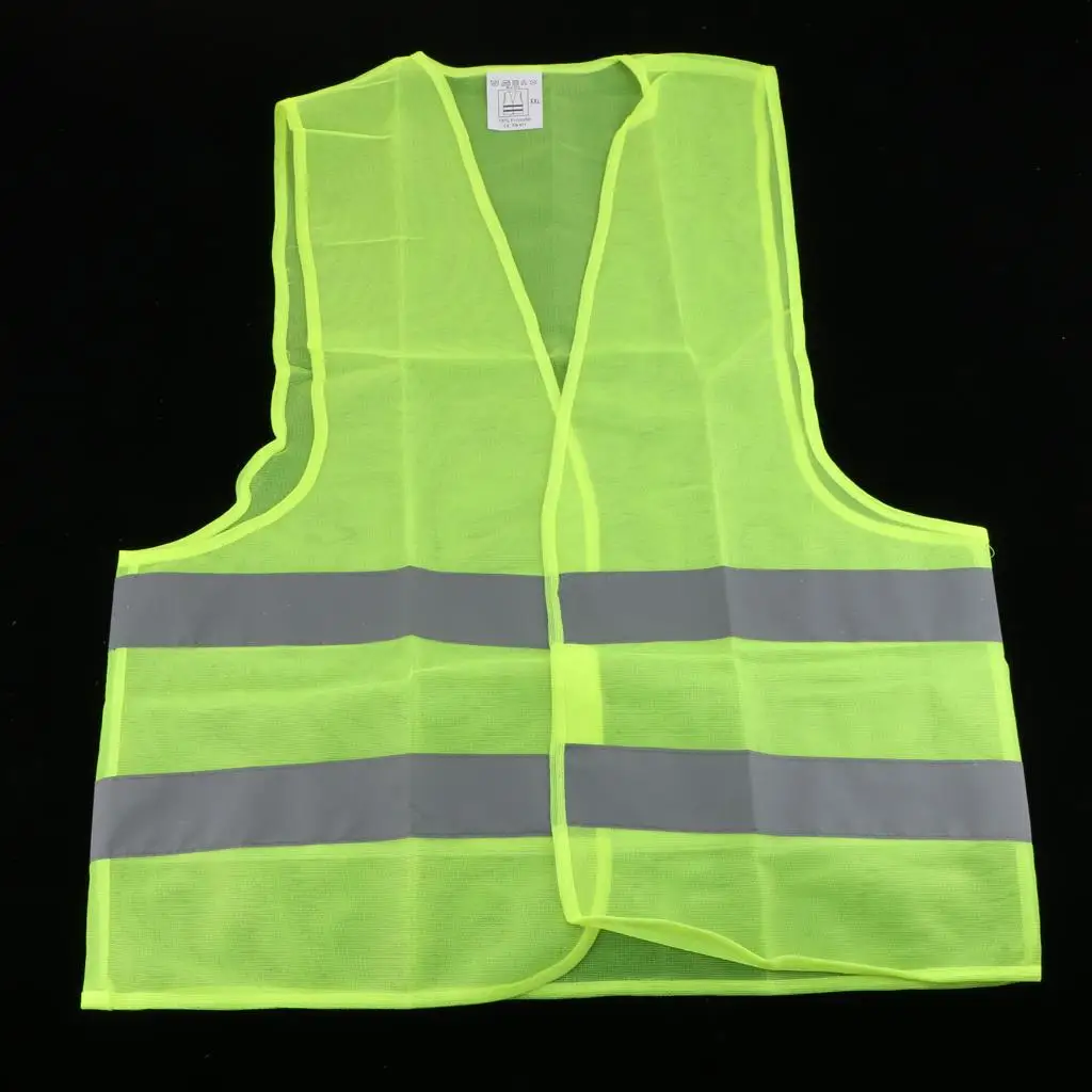 Neon   Jacket With Reflective Strips High Visibility Large Size