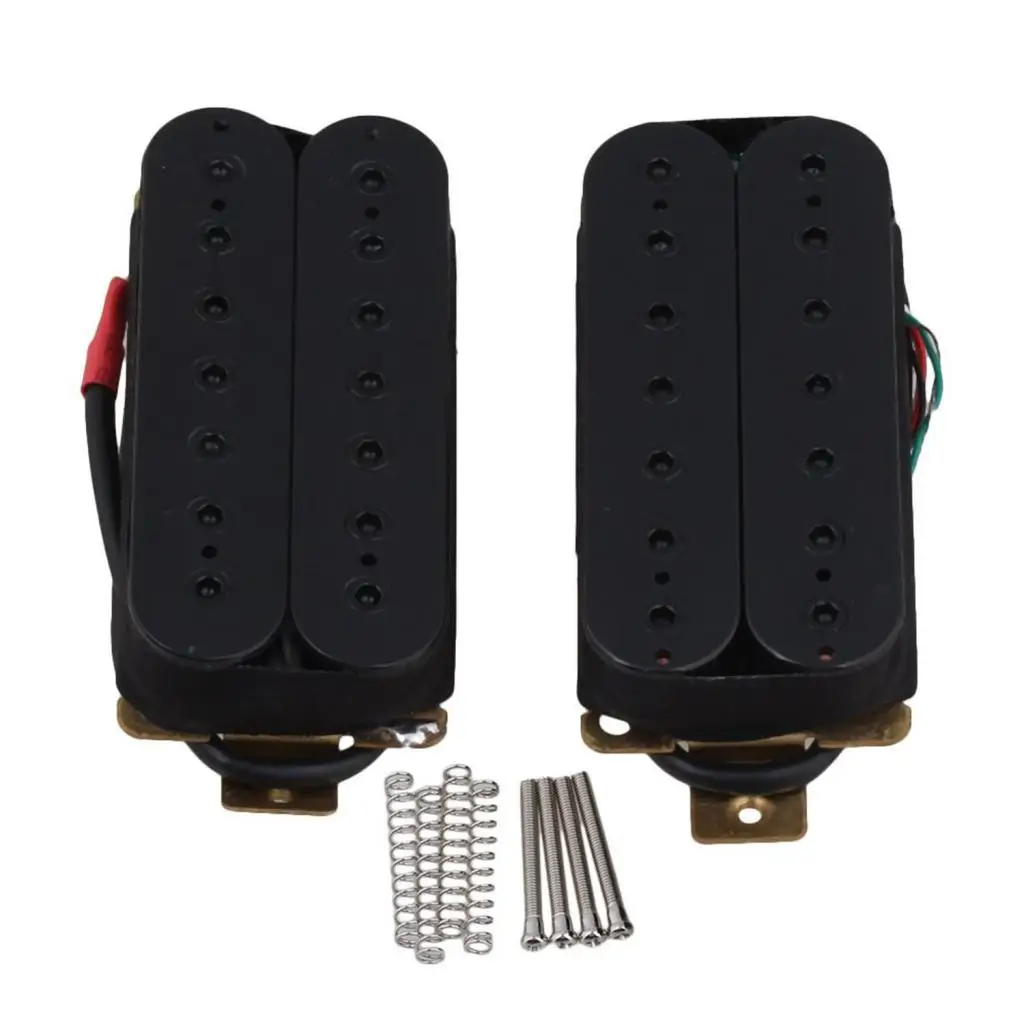 2 X 7 String Guitar Double Coil Pickup for Electric Guitar Accessory Black