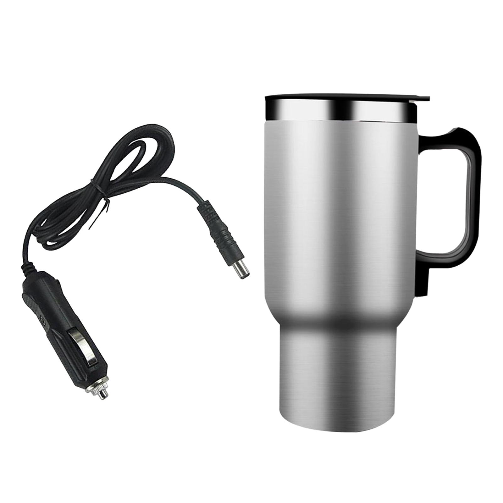 12V 480ml Car Electric Kettle Heated Travel Mug for Drivers Versatile