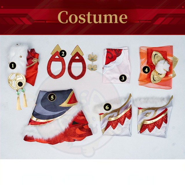 CoCos-SSS Game LOL Mythmaker Gwen Cosplay Costume New Year Skin Gwen Rabbit  Costume Red Women Christmas Girl Outfit Full Set - AliExpress