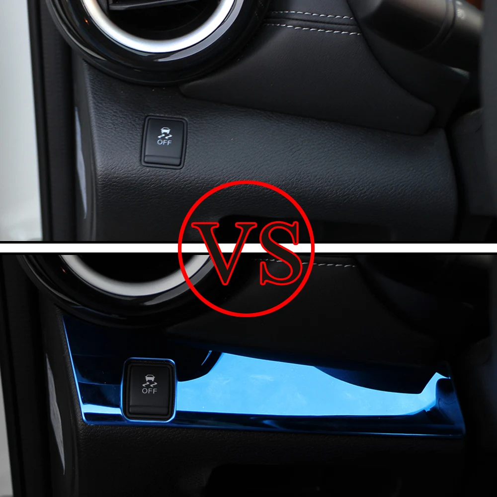 Cubierta decorativa de acero inoxidable para el interruptor de faros del Nissan Kicks