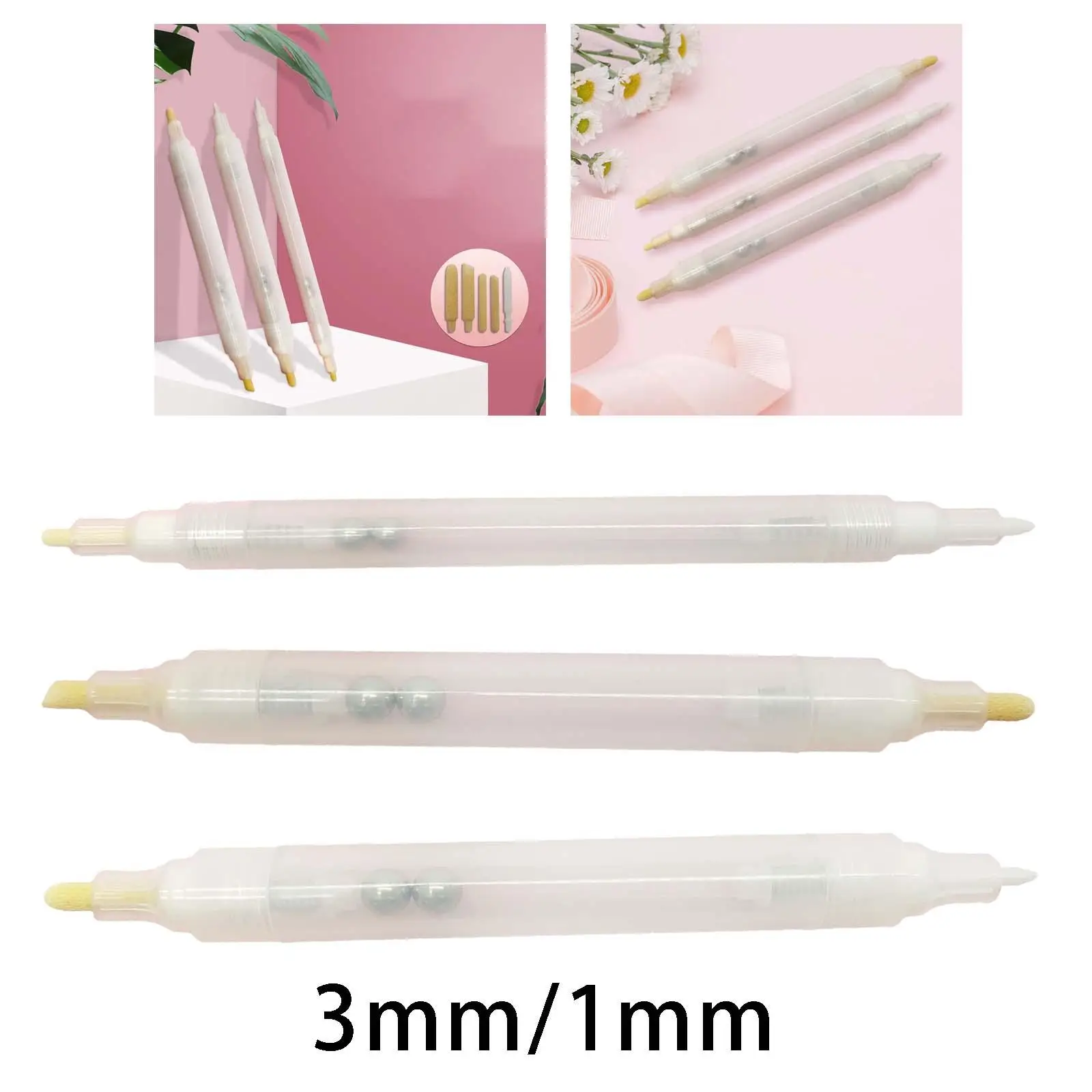 3 Pieces Professional Empty Refill Pen Double Head DIY Penholder Tool Empty Marker Tube for Drawing Craft Lettering Graffiti Art