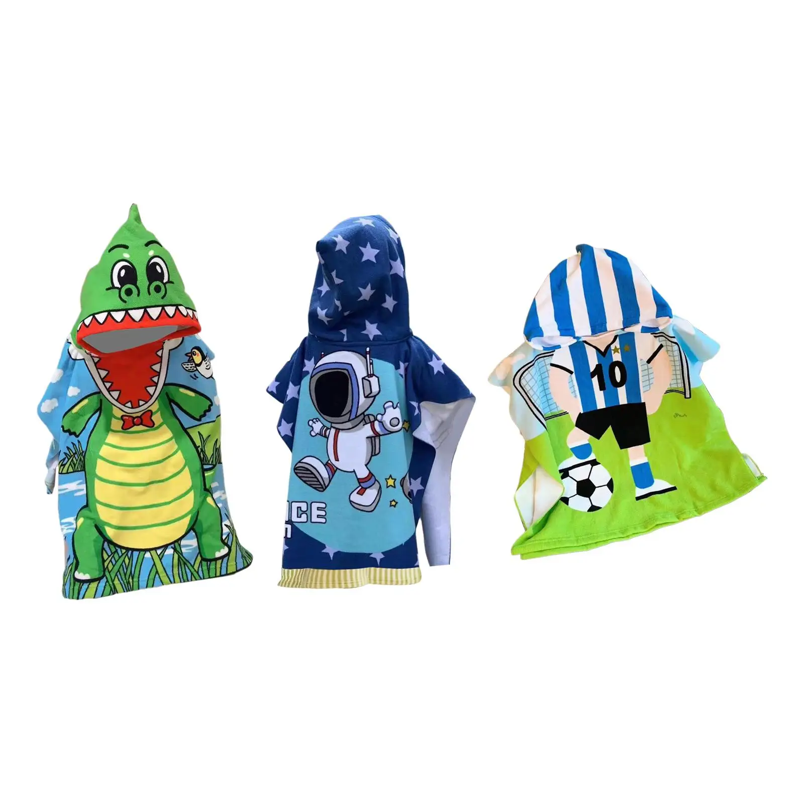 Kids Hooded Bathrobe Accessories Breathable Comfortable Bath Towel Robe for Boys