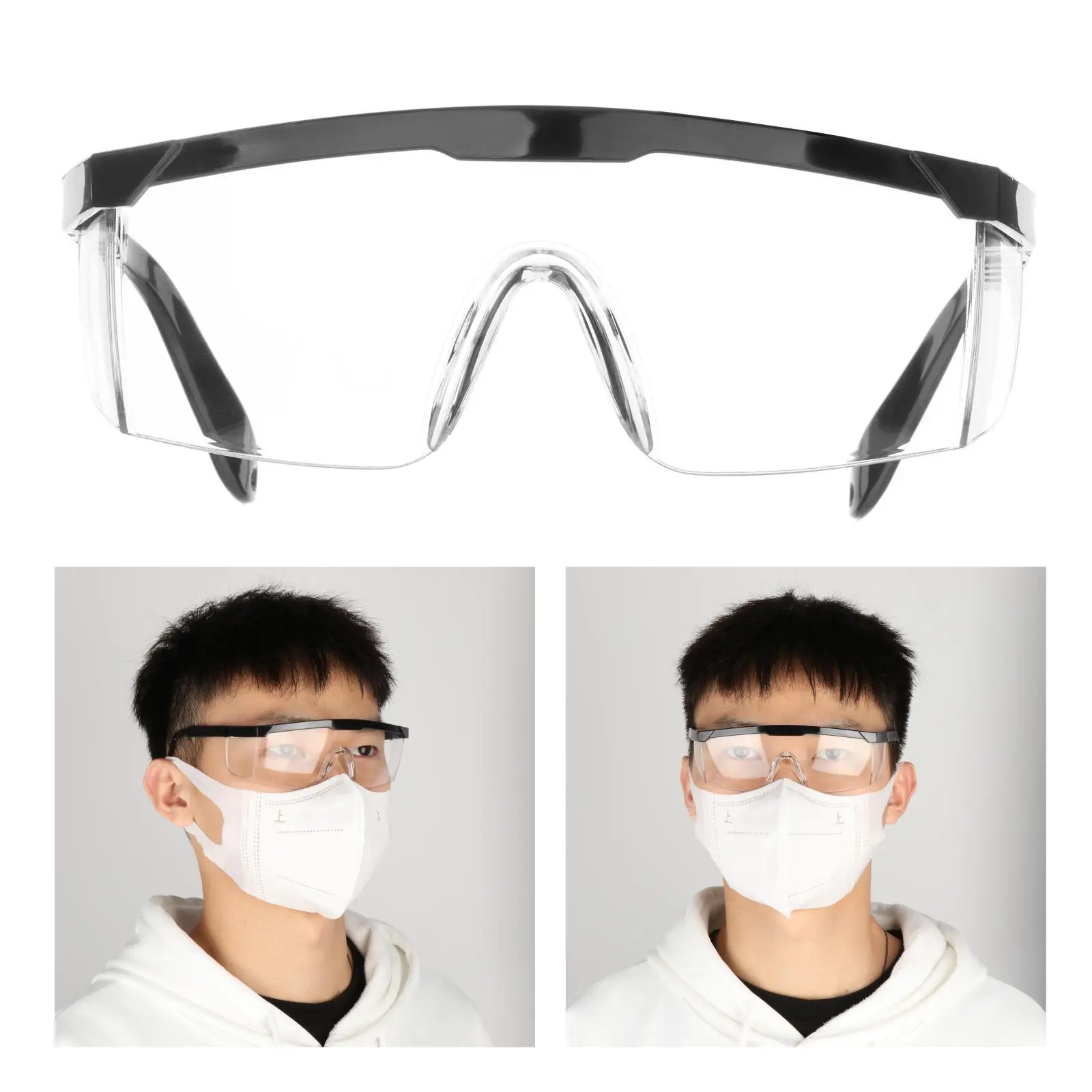 Anti Fog Safety Goggles Glasses Transparent PC Lens Eyewear Eyeglasses Scratchproof for Laboratory Work Outdoor Sports Drilling
