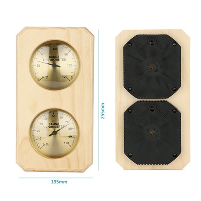 Thermomètre-hygromètre Numérique 2 En 1 Pour Sauna – Bois, Plage 0-120°C Et 0-100%, Pour Hammam Ou Atelier - 2