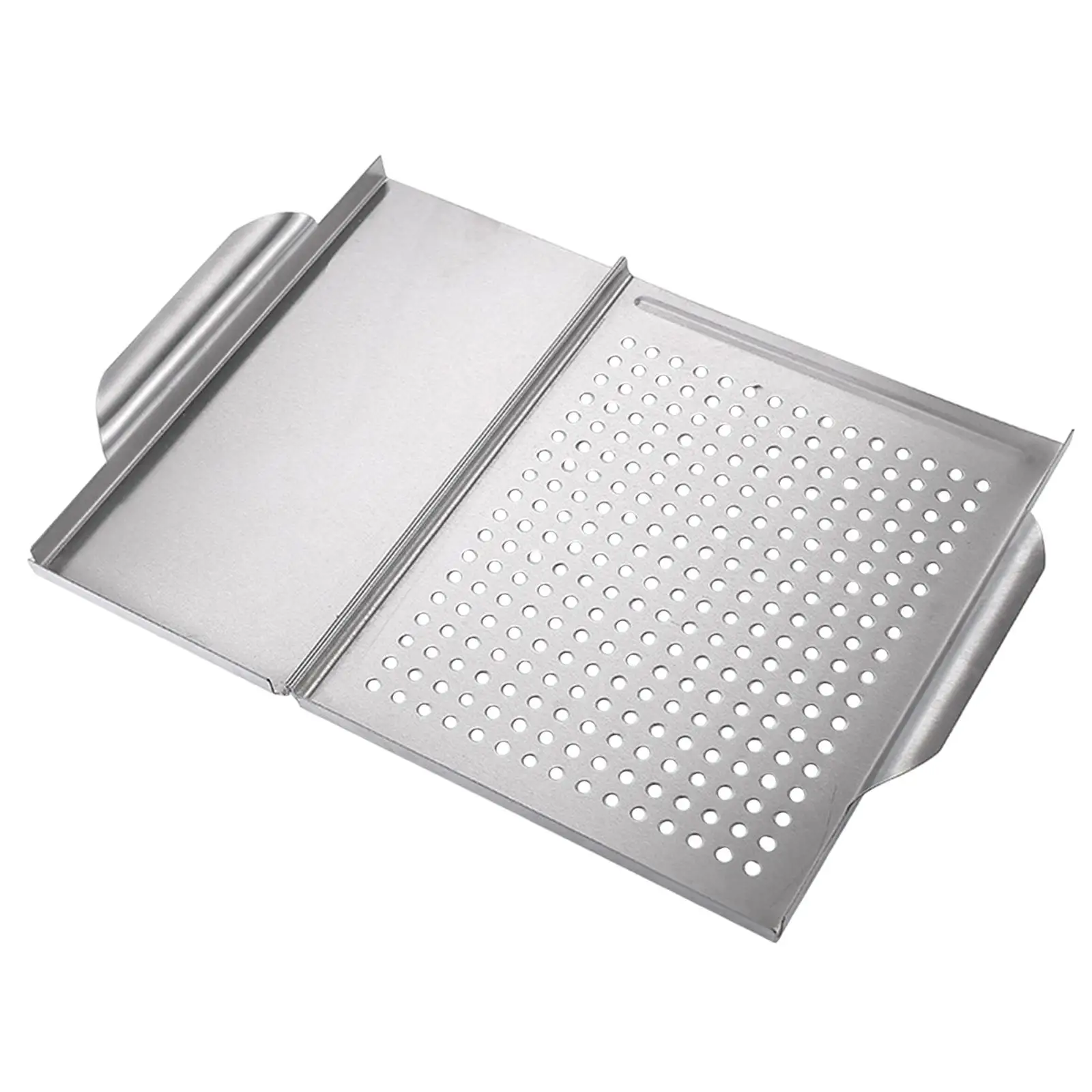 Stainless Steel Grill Topper Grid Nonstick Grill Basket with Holes Grilling Tray