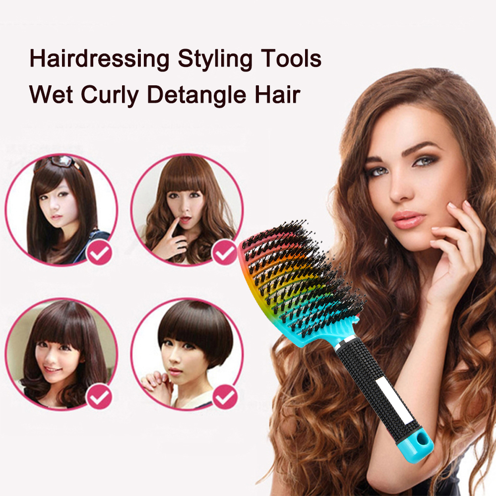 Best of Hair Scalp Massage Comb Hairbrush Relief Stress Men Women Wet Curly Detangle Hair Brush For Salon Hairdressing Styling Hair Care Reviews & Tips - Image 5