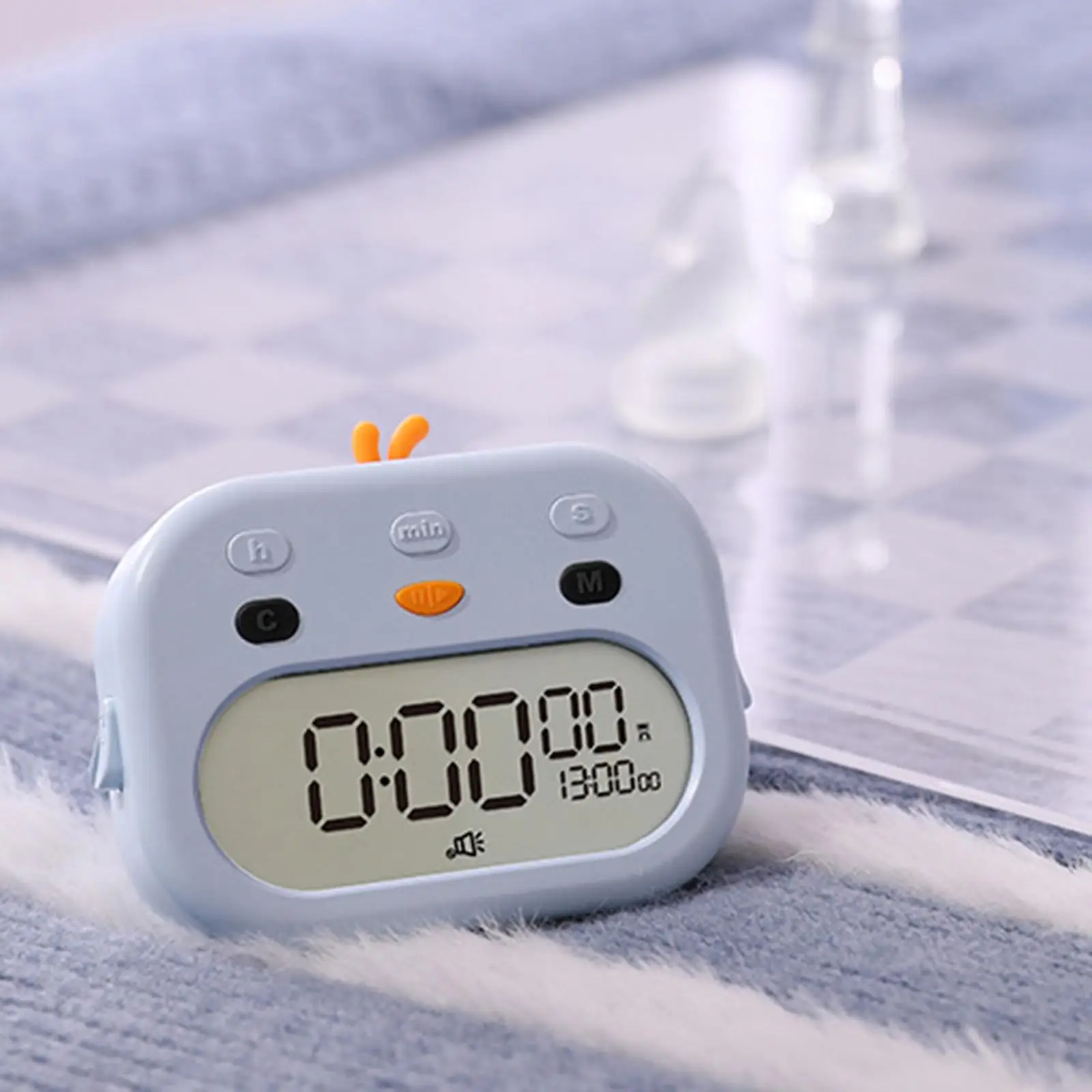 Digital Timer Clock Dual Alarm Time Management LED Display Adjustable Loud Alarm Low Energy for Cooking Bedside Table Homework