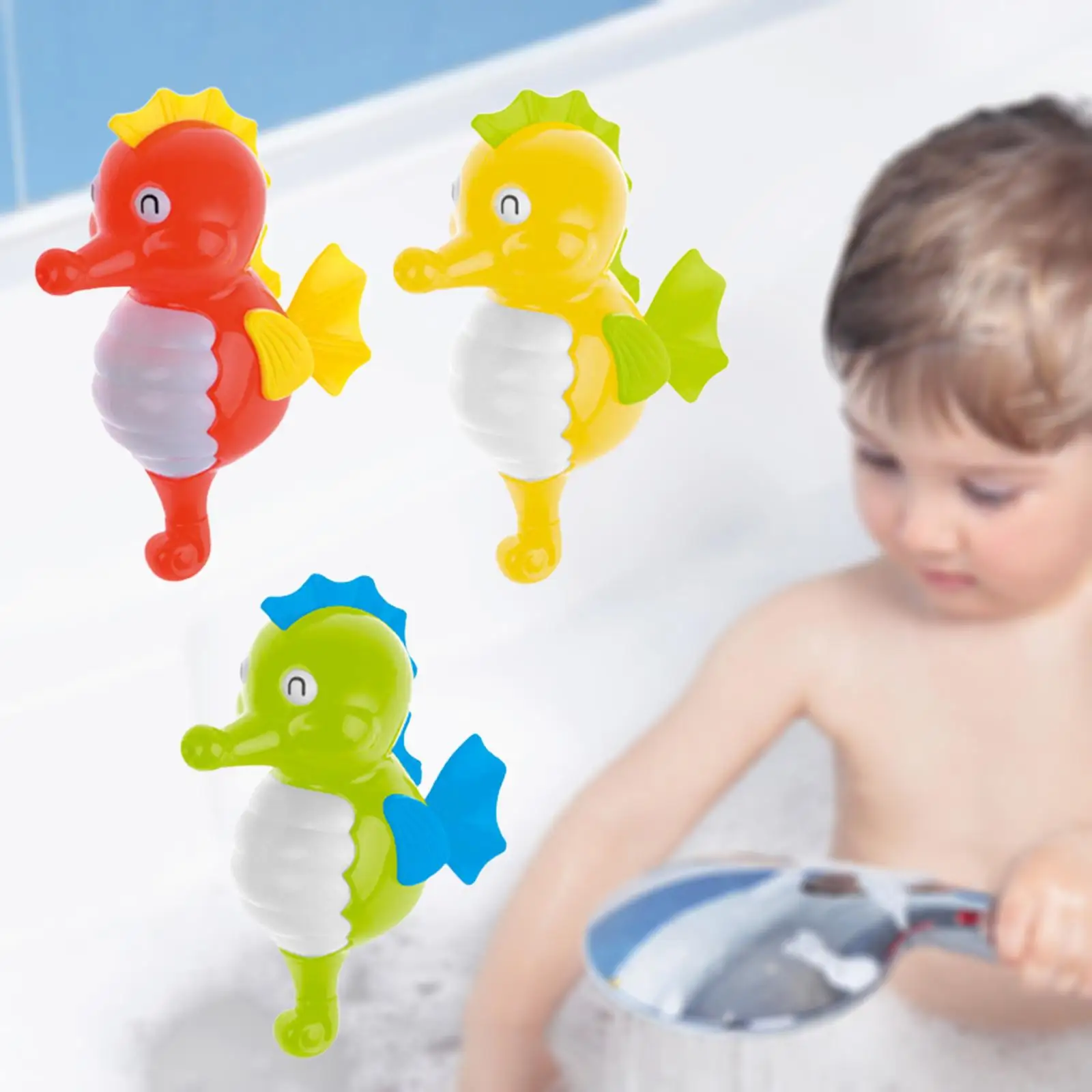 Wind up Swimming Turtle/Hippocampus Toys Water Bathtub Fun Bathtime Gift