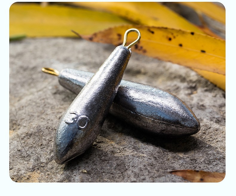 5Pcs Angeln Zubehör 30/40g Willow Blatt Typ mit Skala Starke Blei Platinen mit Ring Lange Streifen fuß Gramm Platinen Tackle – Detail 7