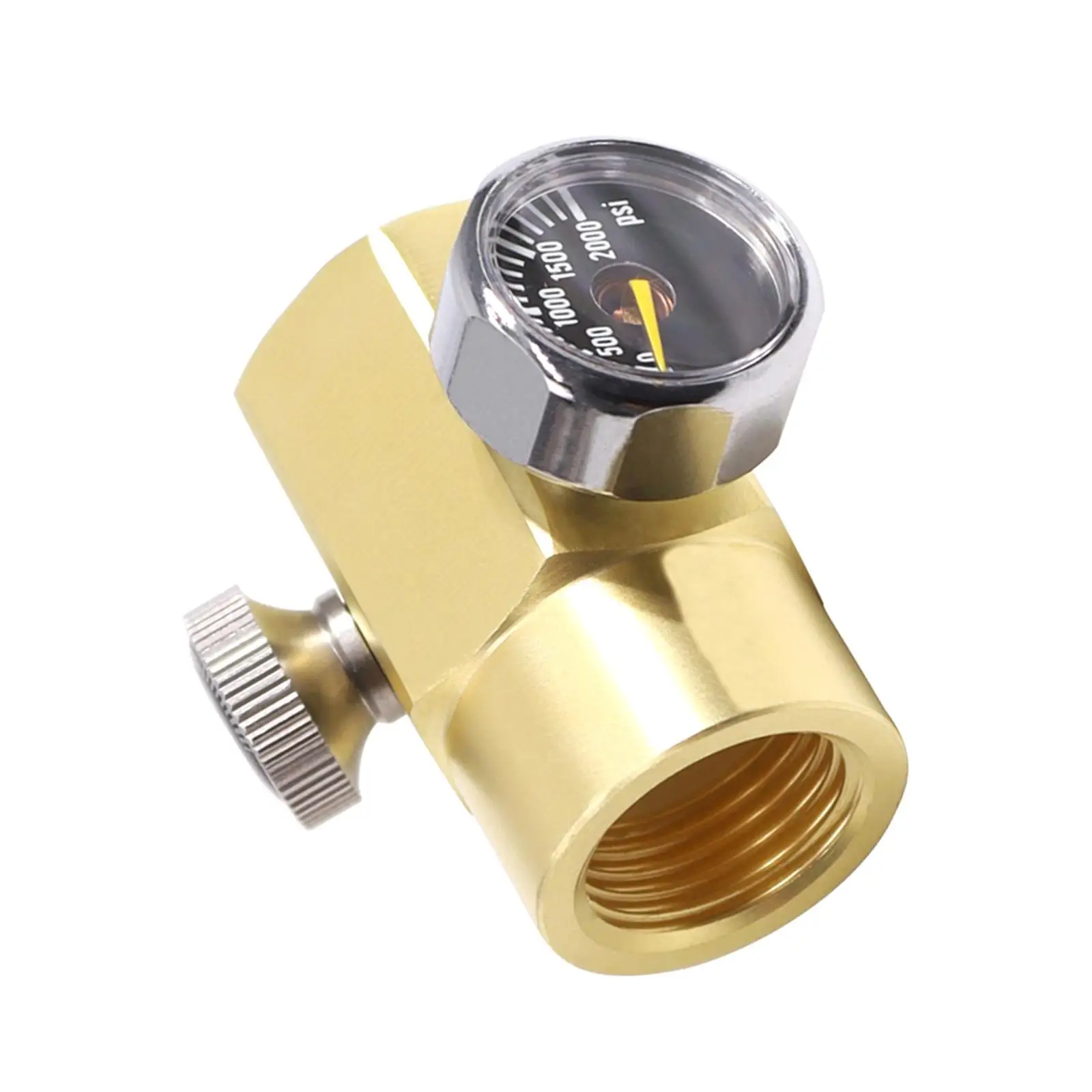 Brass Soda Refill Bottle Co2 Cylinder Filling Adapter With 2000Psi Pressure Inflatable Valve W21.8-14