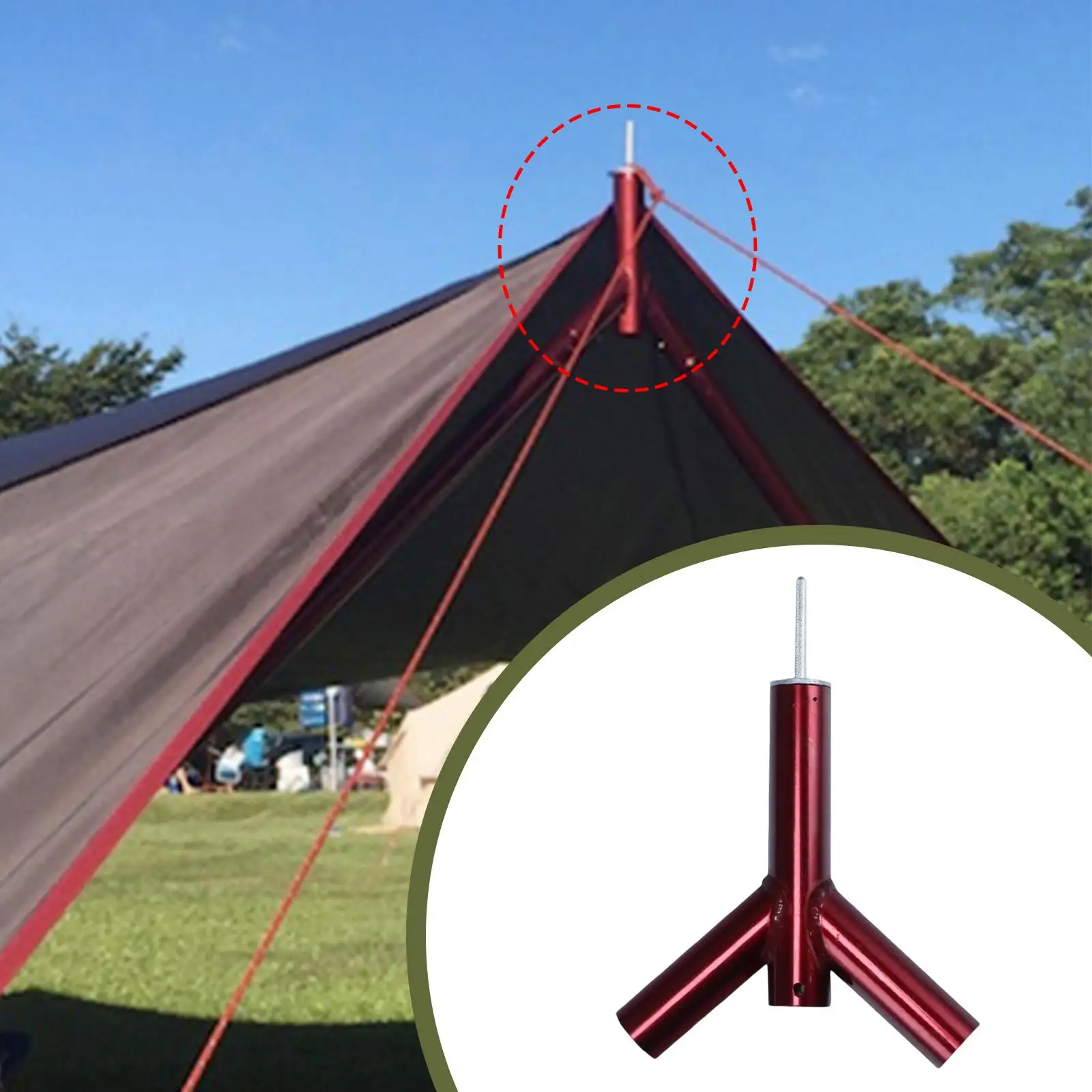 Portable Camping Y Fork Tent Tarp Poles Awning Poles Aluminum Alloy Easy to Install Durable Support for Sport Backpacking Parts