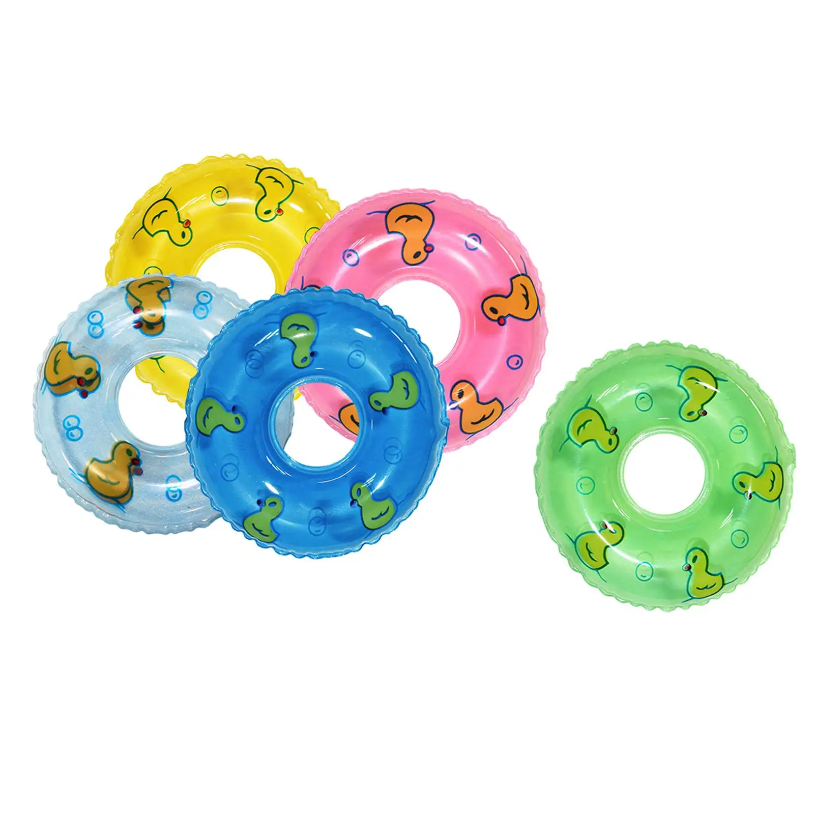 5 Pieces 1:12 Mini Floating Swimming Rings fun Scenery Supplies