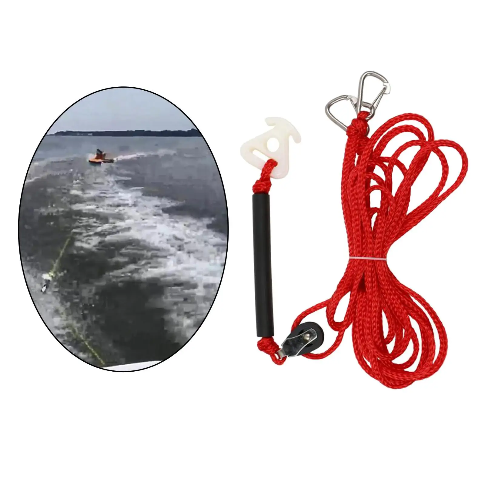 Boat Tow Harness Watersports Rope Quick Connector Pulley 12ft for Water Ski