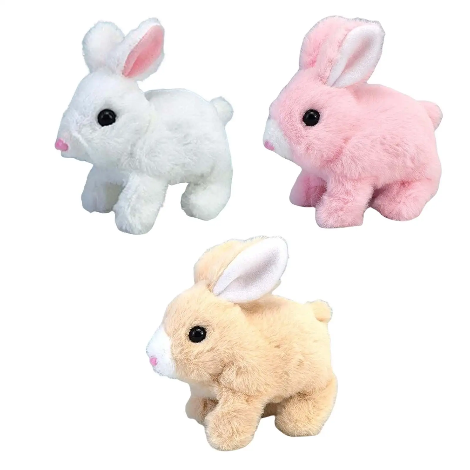 Battery Operated Electronic Rabbit Interactive Plush Toy for Bedtime Friend