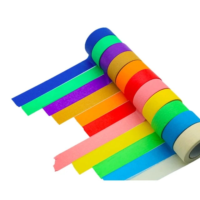 Colored Masking Tape, 12 Rolls Colored Painters Tape for Arts and