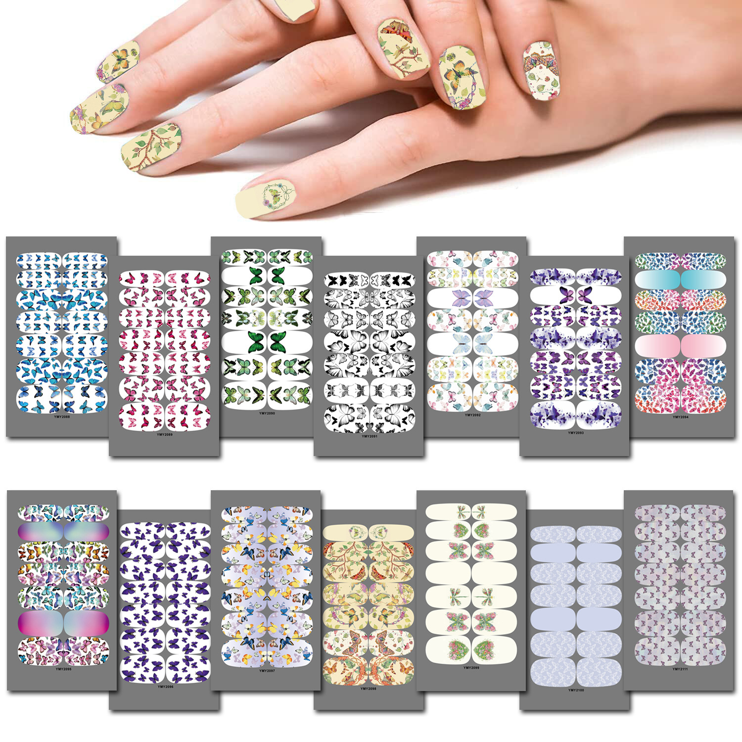 Best of Baking Free Butterfly Series Nail Stickers Women Salon Nail Decoration Minimalist Design Fashion Nail Polish Sticker For Nails Reviews & Tips