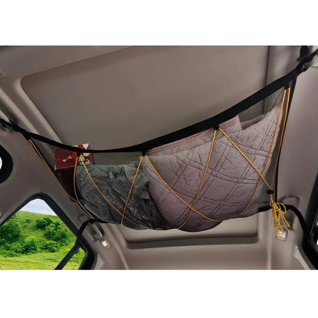 Elastic Car Roof Ceiling Cargo Net Mesh Storage Bag Pouch for Van