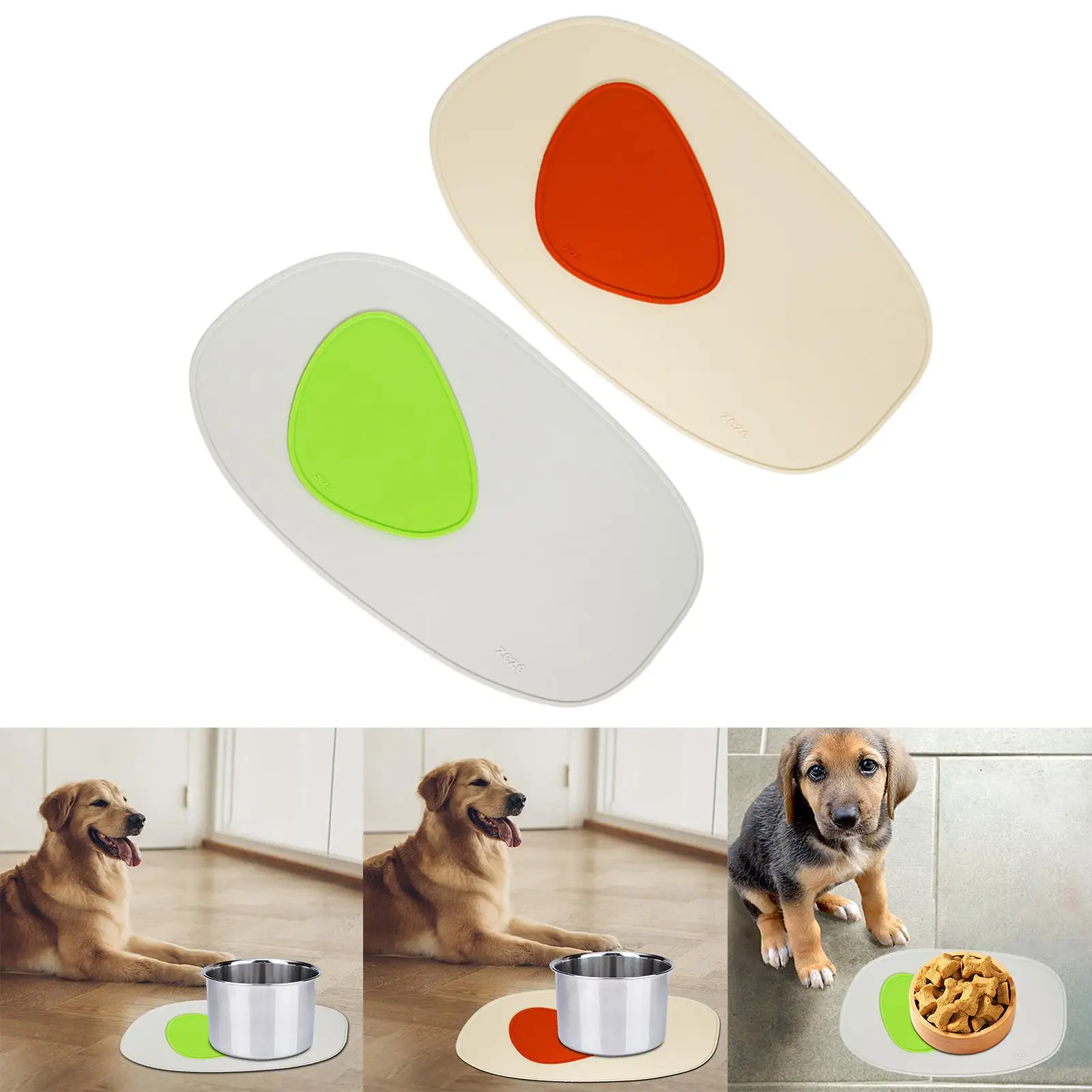 Dog Food Mat Non Slip with Lip Easy to Clean for Dogs And Cats Eating Dish