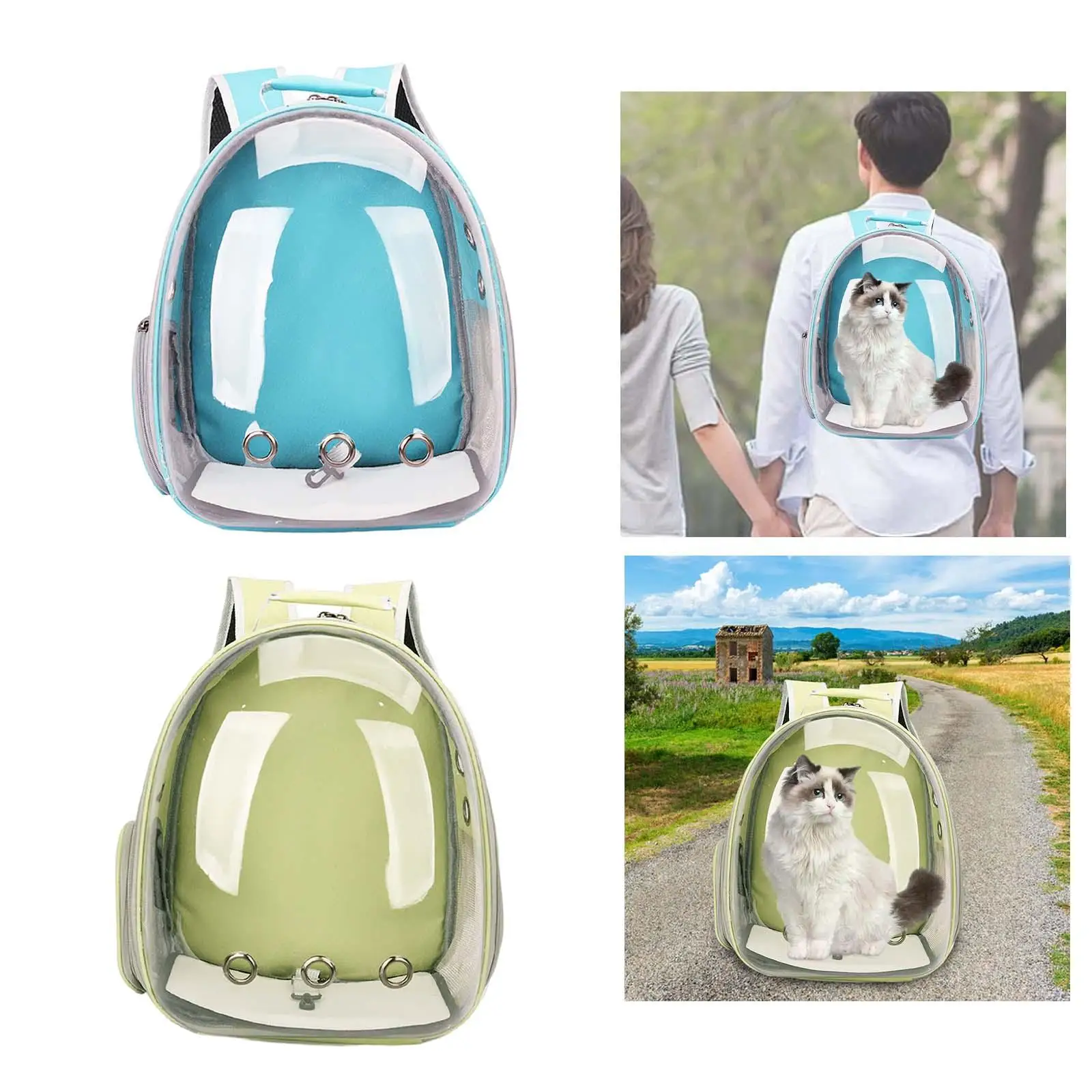Cat Carrier Backpack Carrying Bag Cage Breathable Tote Small Dogs Cats Travel Carrier for Walking Camping Outdoor Use Traveling