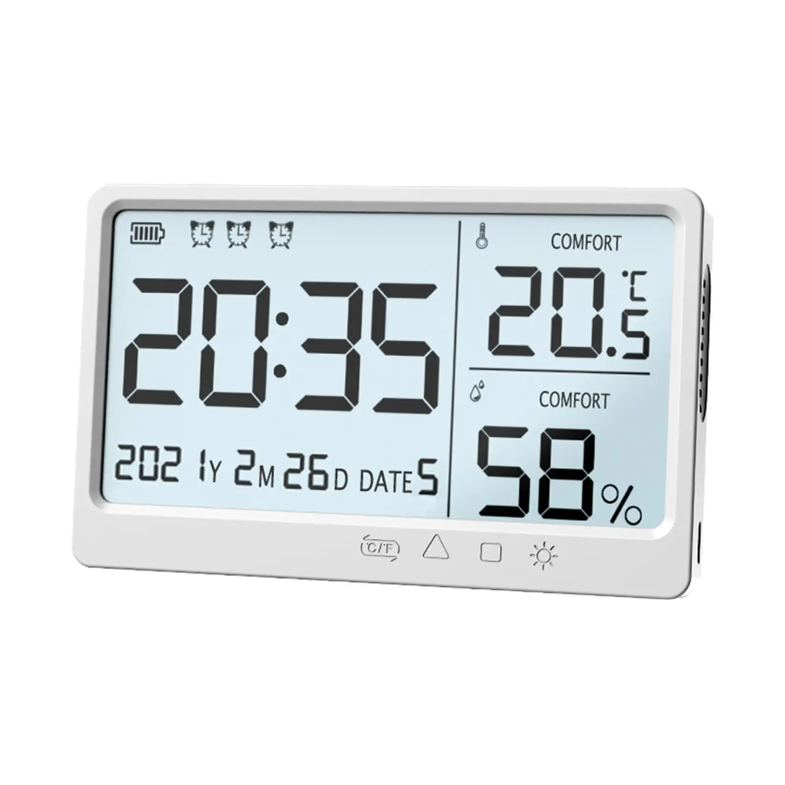 Digital Hygrometer Thermometer Temperature Humidity Monitor Practical Humidity Gauge for Office Greenhouse Bedroom Tabletop Home