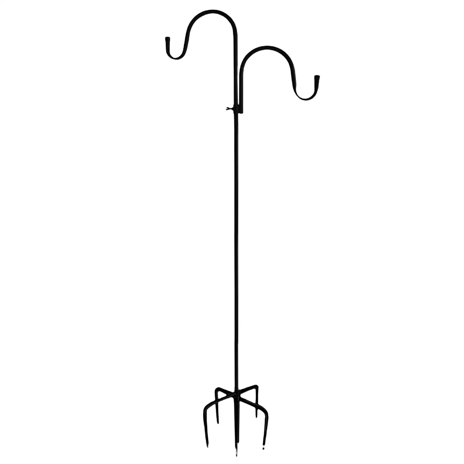 Shepherd Hooks Garden Ground Plant Stand with Hook with Five Prong Base for Holder Flower Pot