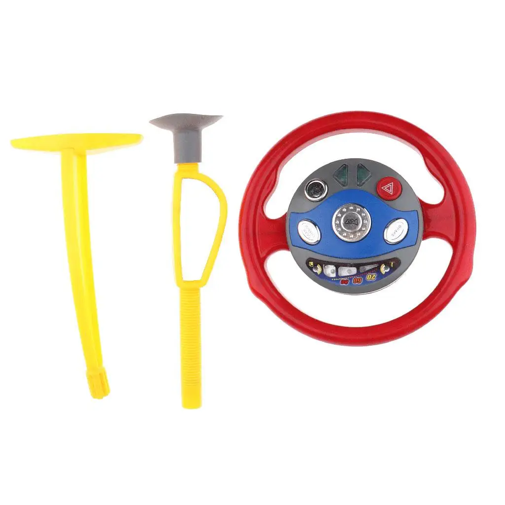 Driver Seat Steering Wheel Child Development Music Light Up Toy for