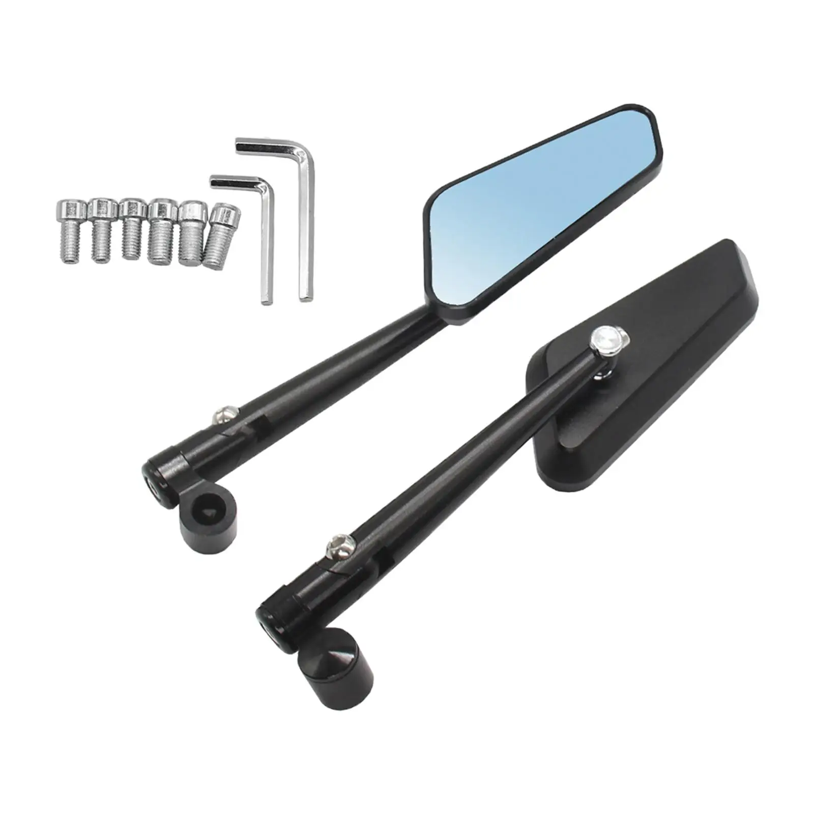 Motorcycle CNC Aluminum Rearview Mirrors Adjustable with 8mm and 10mm Threaded