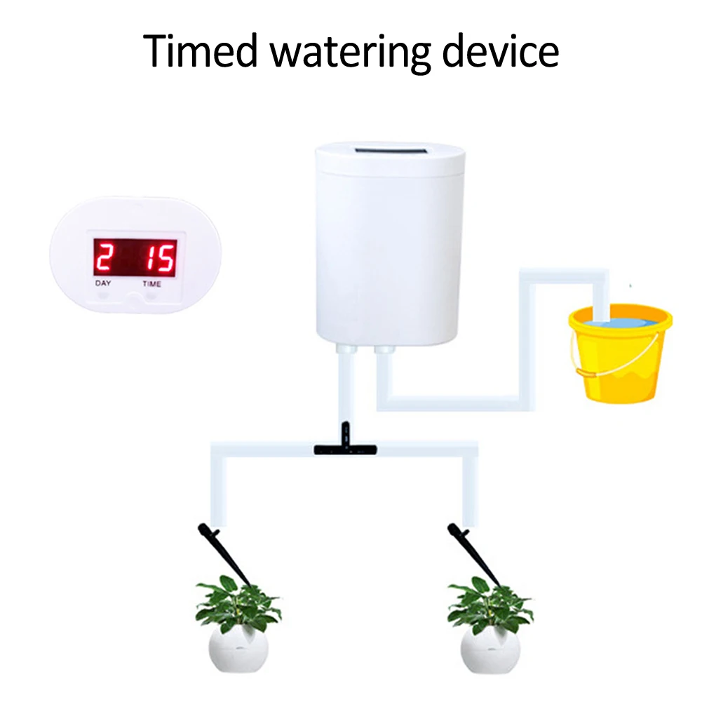 2/4/8 Head Pump Timing Controller Bonsai Battery LED Display Greenhouse Balcony Plant Flower Automatic Watering Sprinkle Device