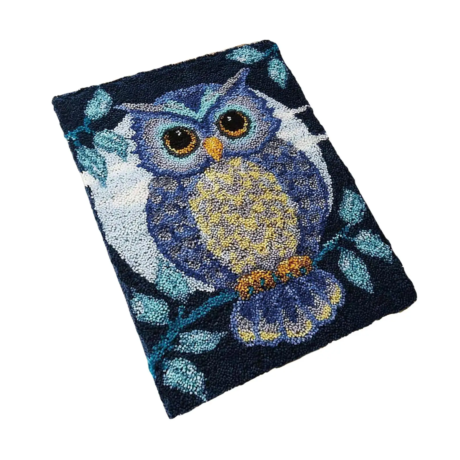 Owl Latch Hook Rug Kit Handmade Festival Gift Owl Animal Pattern 20 x 14 Carpet Latch Hooking Kits Embroidery Carpet Set