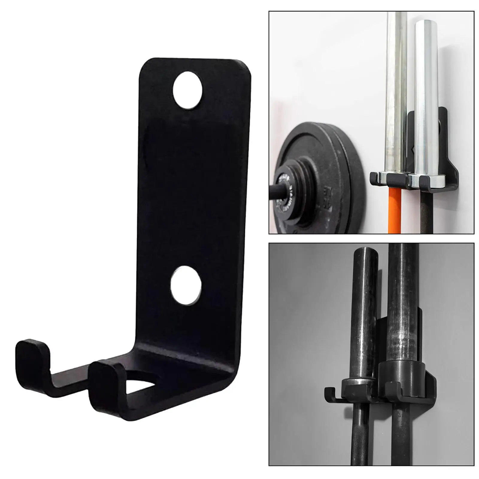 Heavy Duty Barbell Storage Rack Wall Hanger Bar Rack Display Bracket for Fitness Center Home Garage Gym Accessory Workout