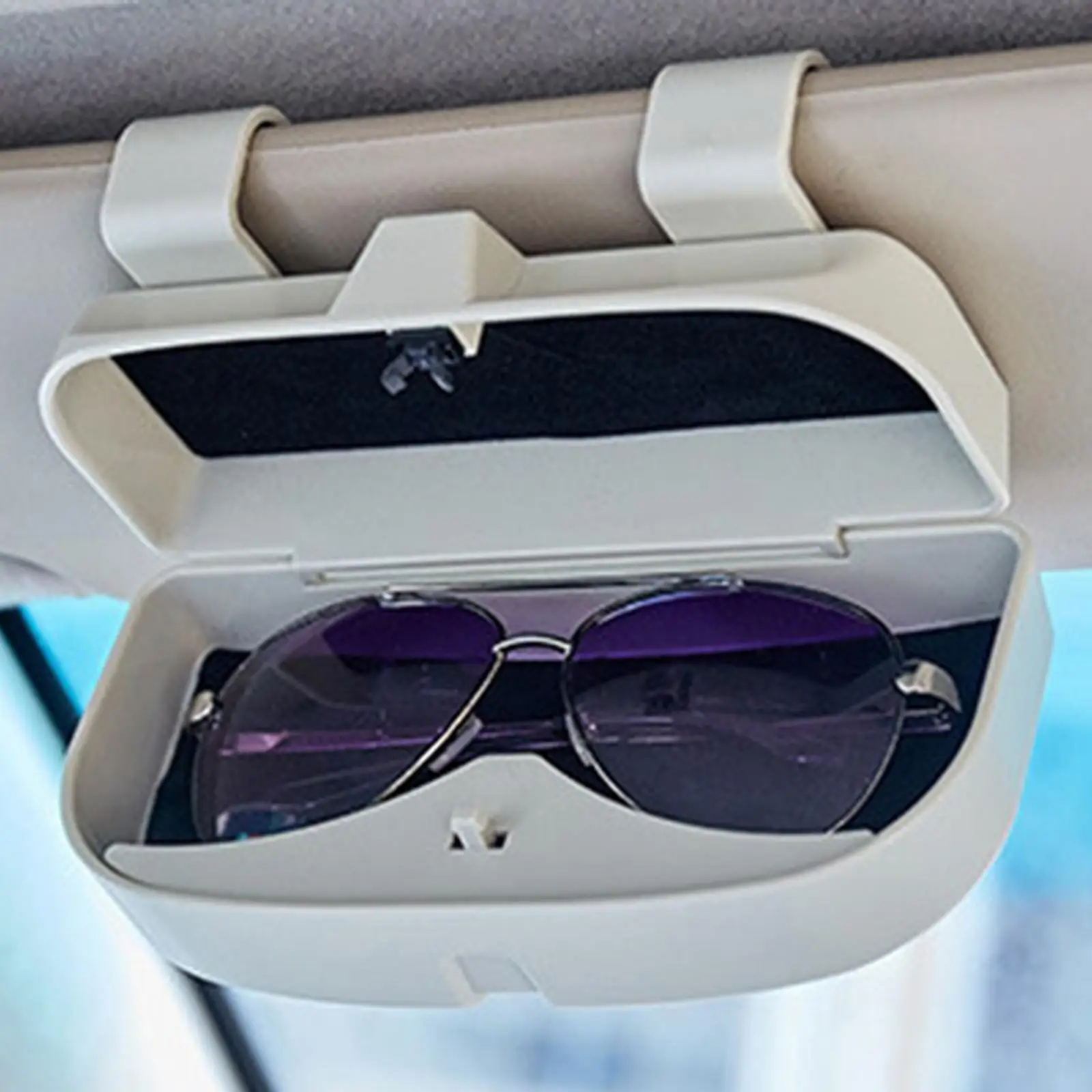 Universal Car Visor Glasses Case Sun Glasses Holder Organizer, Dust Proof