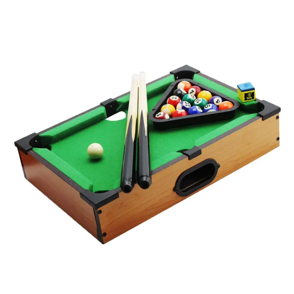Mini Billiard Table, Indoor Pool Game Table, with Ball, Chalk and Triangle, Great Gift for Boys and Girls