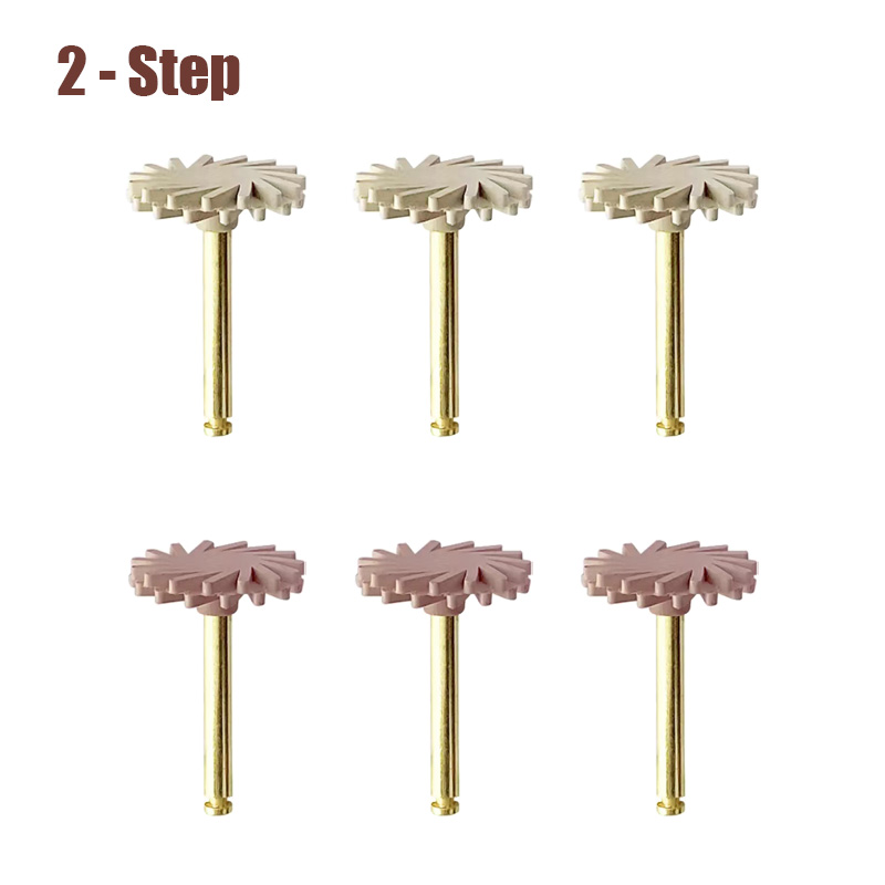 Best of 6Pcs Dental Rubber Polisher Composite Resin Diamond Impregnated 2-Step Polishing System RA Disc 14mm Wheel Kit Spiral Flex Brush Reviews & Tips