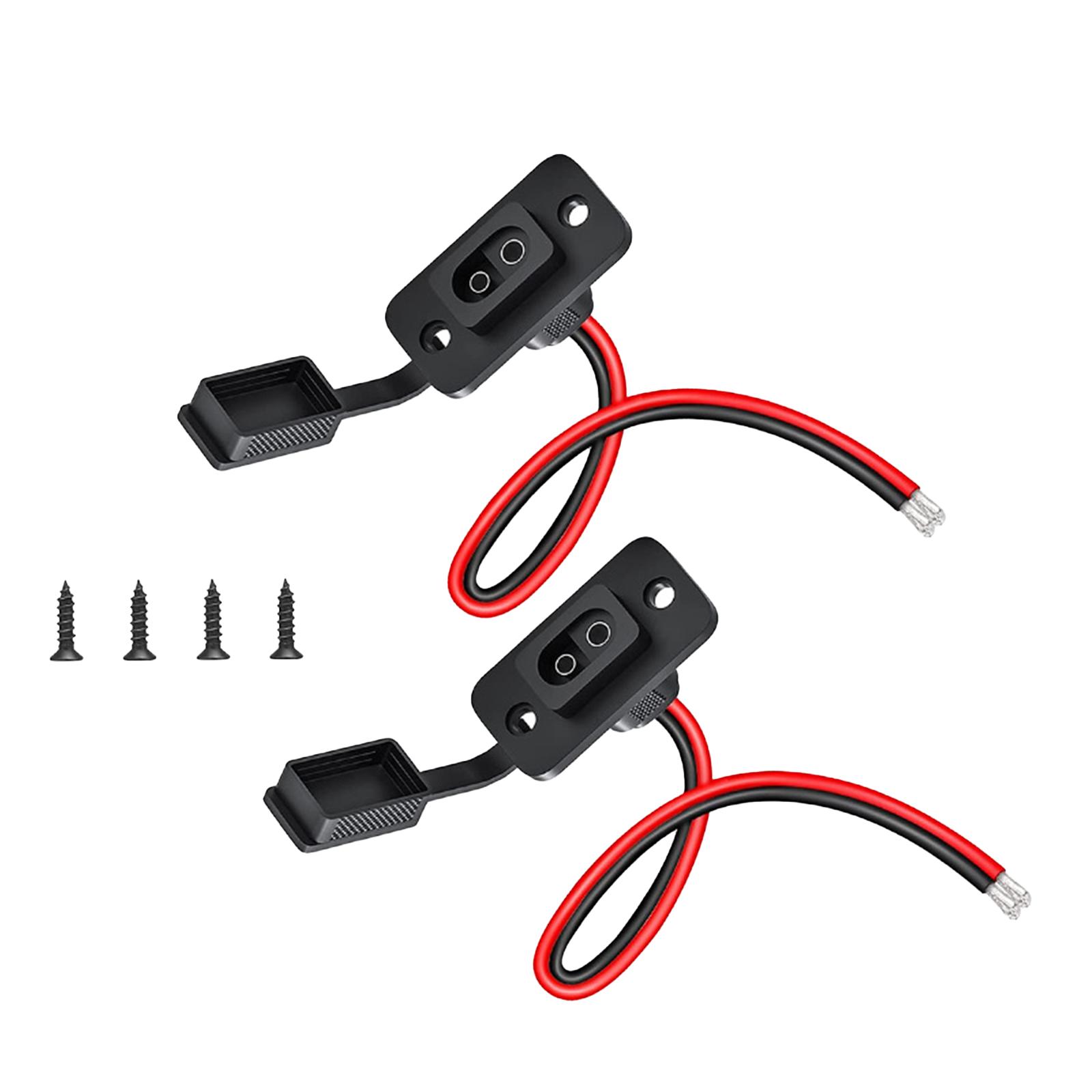 2Pcs SAE Socket Weatherproof Accessory Sidewall Port SAE Battery Connector