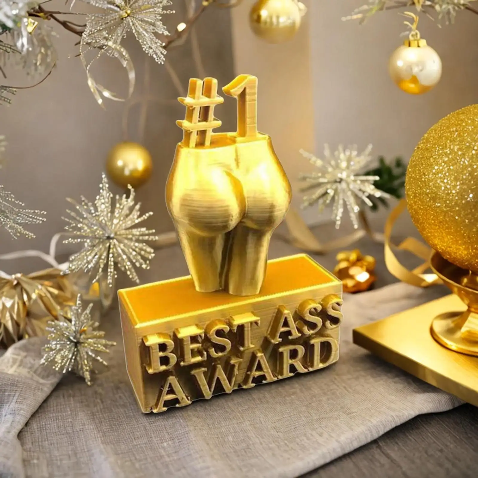 Best Ass Award Desktop Trophy Award Award Gift Creative Trophy for Competitions Celebrations Ceremonies Party Appreciation