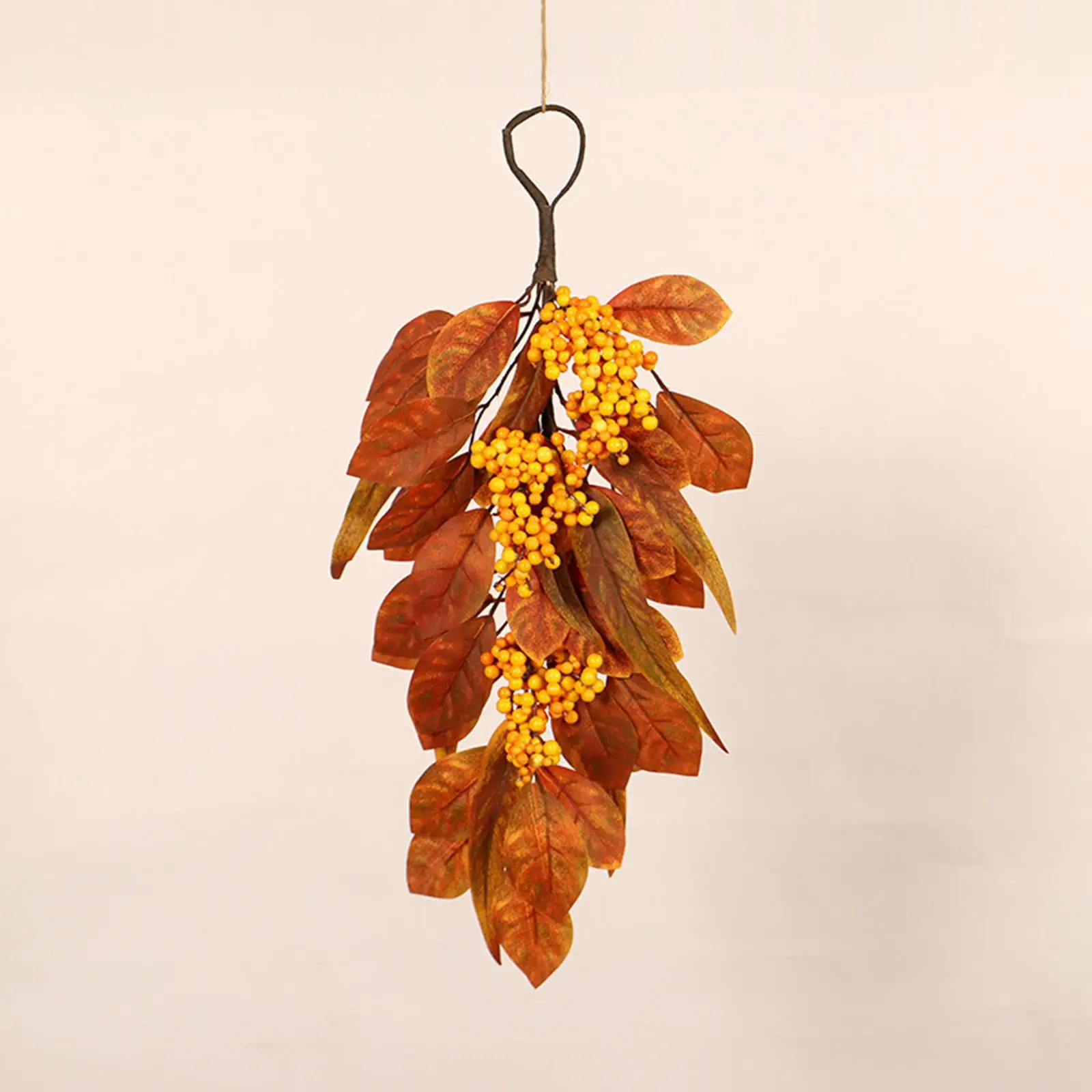 Artificial Wall Hanging Leaves Fall Wreath Hanging Garland Decor with Hook Wedding Home for Events Easter Garden Room Party