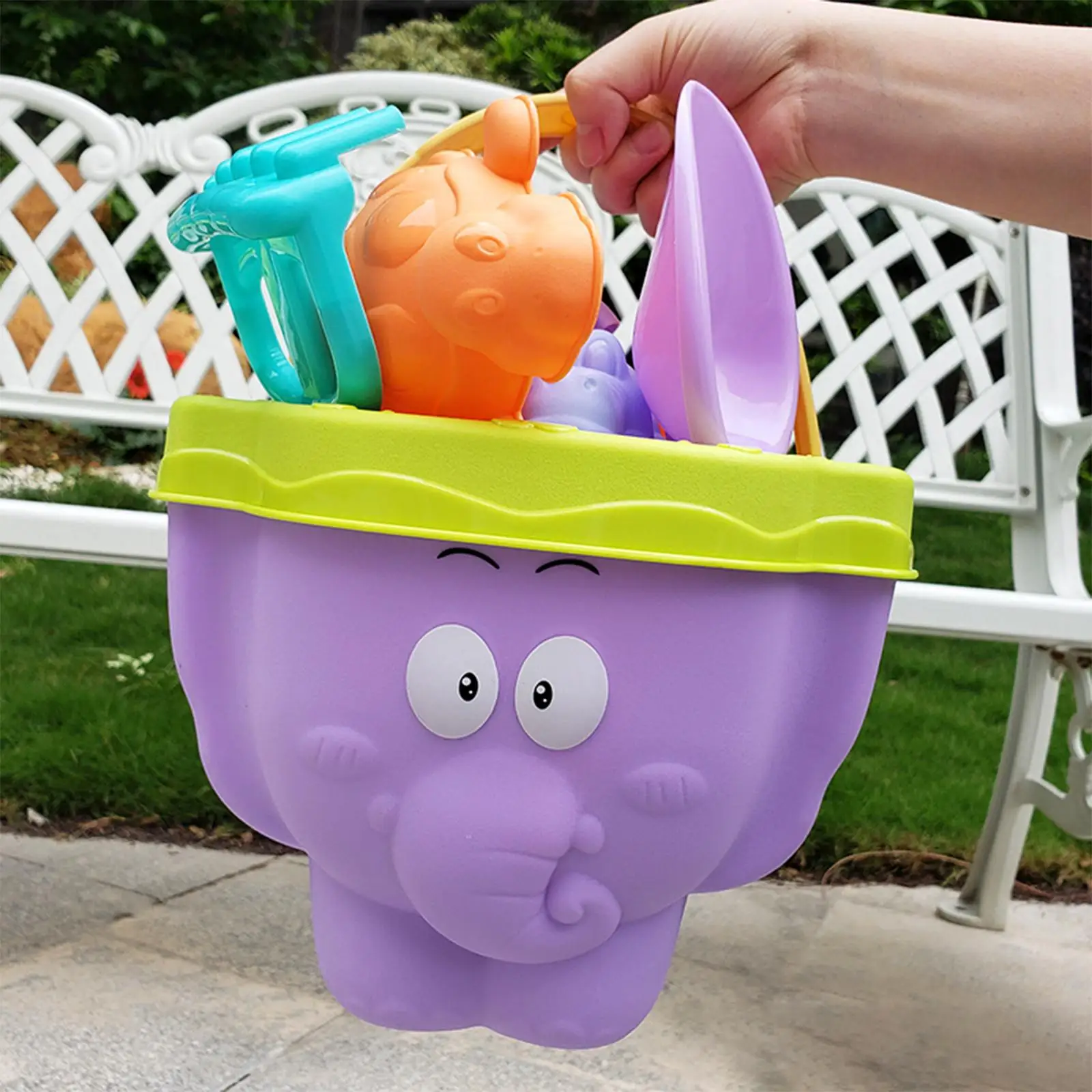 Children`s Beach Toy Set  Toy Bucket 11 Pieces for Toddlers,