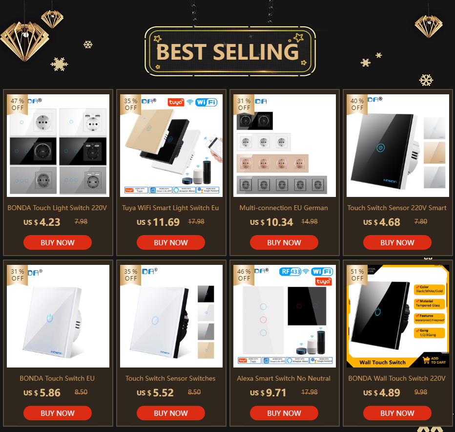 Tuya WiFi Smart Light Switch Eu Luxuray Glass Panel Touch Sensor Smart Life Wall Switch 220V Voice Work with Alexa Google Home Tuya WiFi Smart Light Switch Eu Luxuray Glass Panel Touch Sensor Smart Life Wall Switch 220V Voice Work with Alexa Google Home
