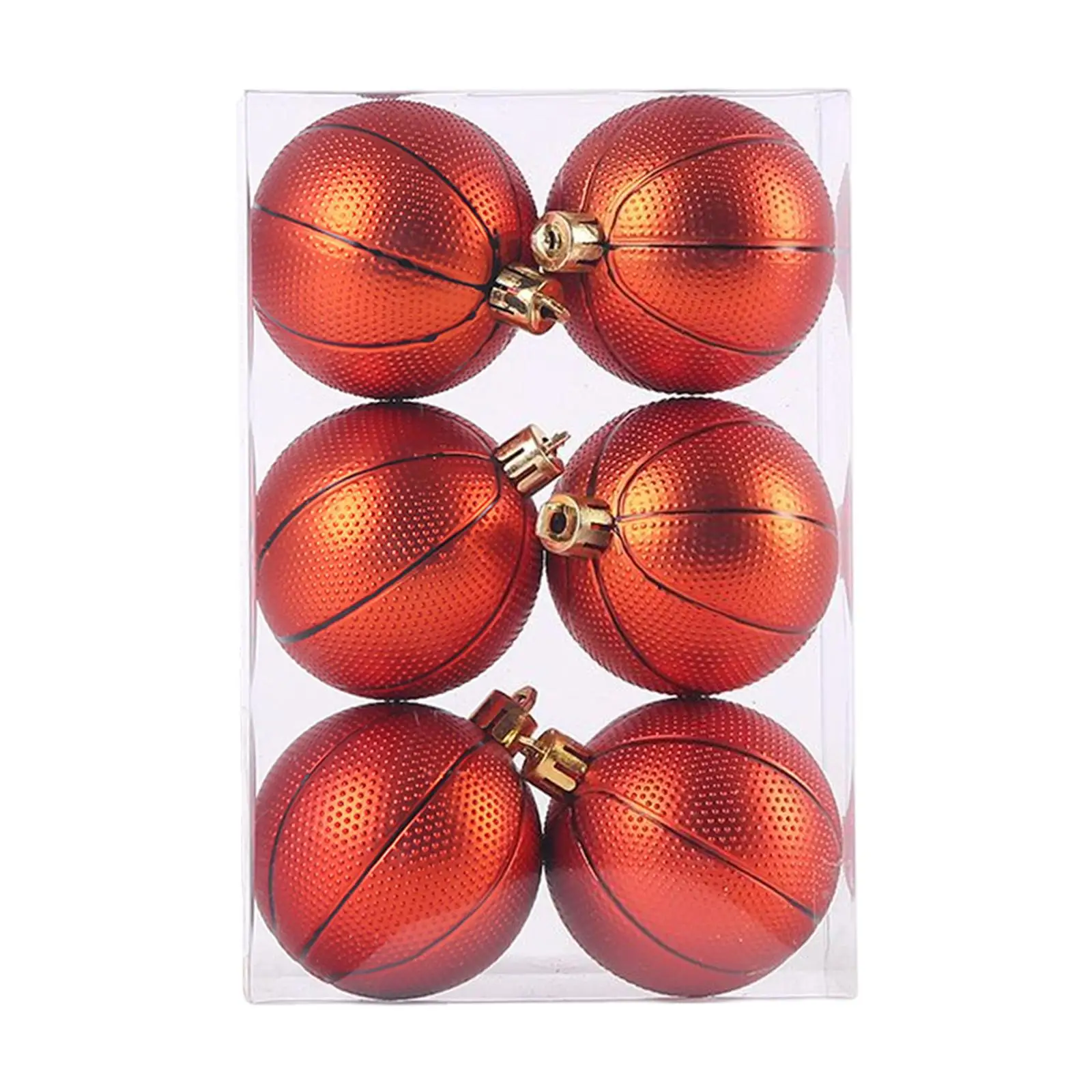 6Pcs Hanging Christmas Ball Ornaments Tree Xmas DIY Shatterproof Decorative Decorations Engagement Anniversary Indoor Home Party