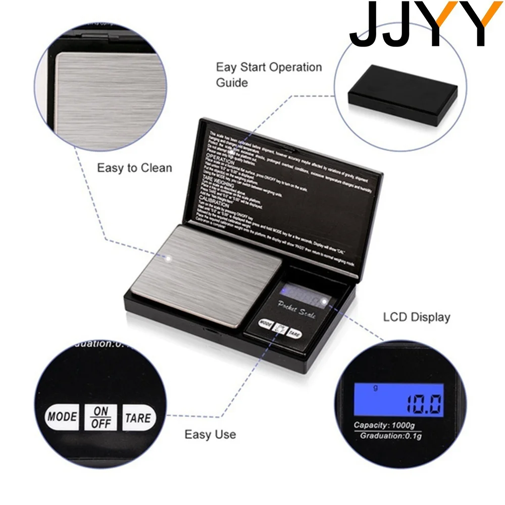 Title 2, JJYY 500g X 0.01g High Precision Digital Kitche...