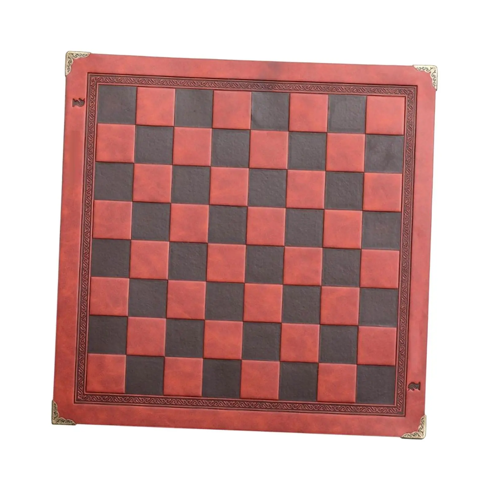 Chessboard Mat Heat Resistant Wipeable Antiskid PU Leather Portable Chess Pad Mat for Home chess park Game Counter Top