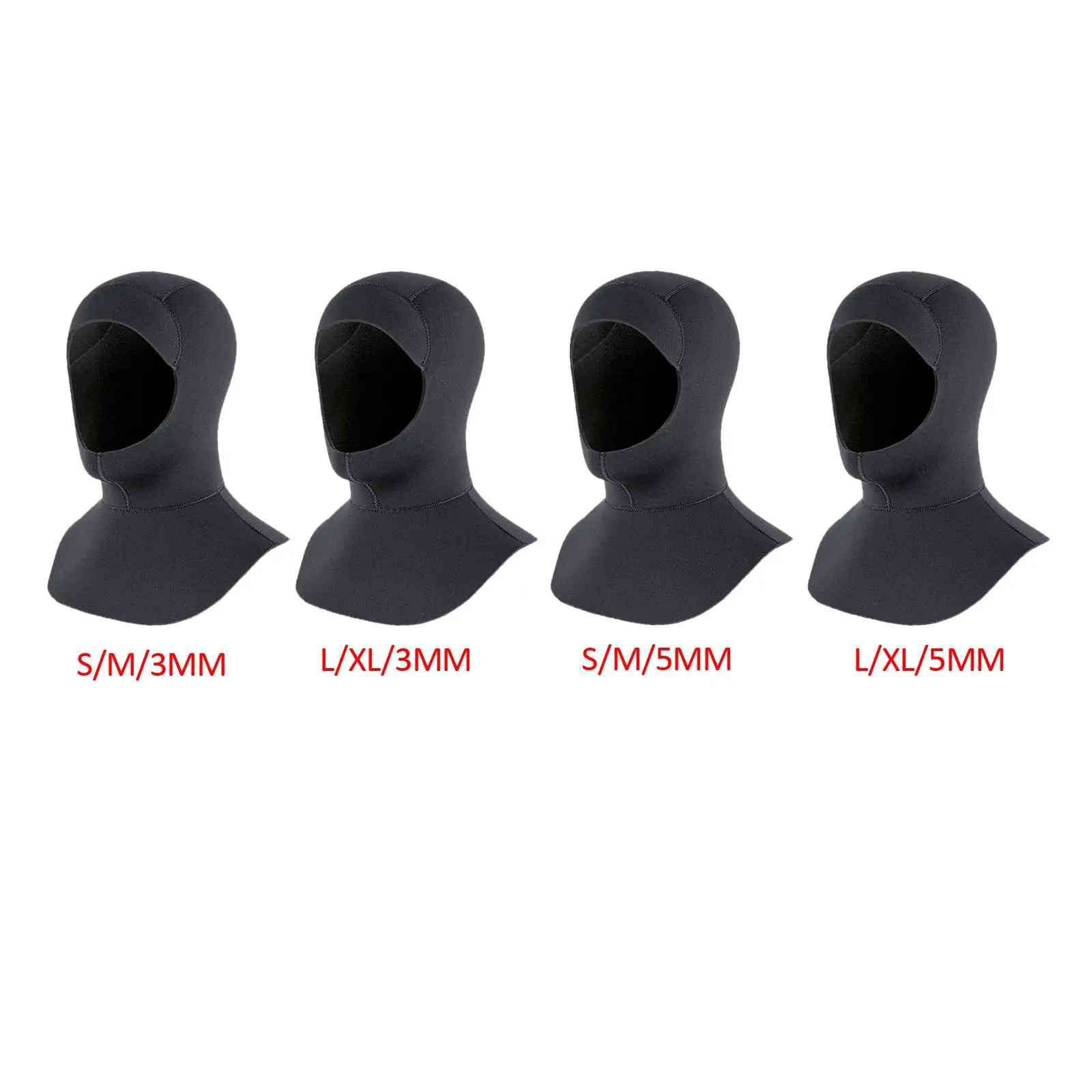Wetsuit Dive Hood Surfing Thermal Hood Elastic Dive Gear Head Cover for Underwater Spearfishing Sailing Water Sports Unisex