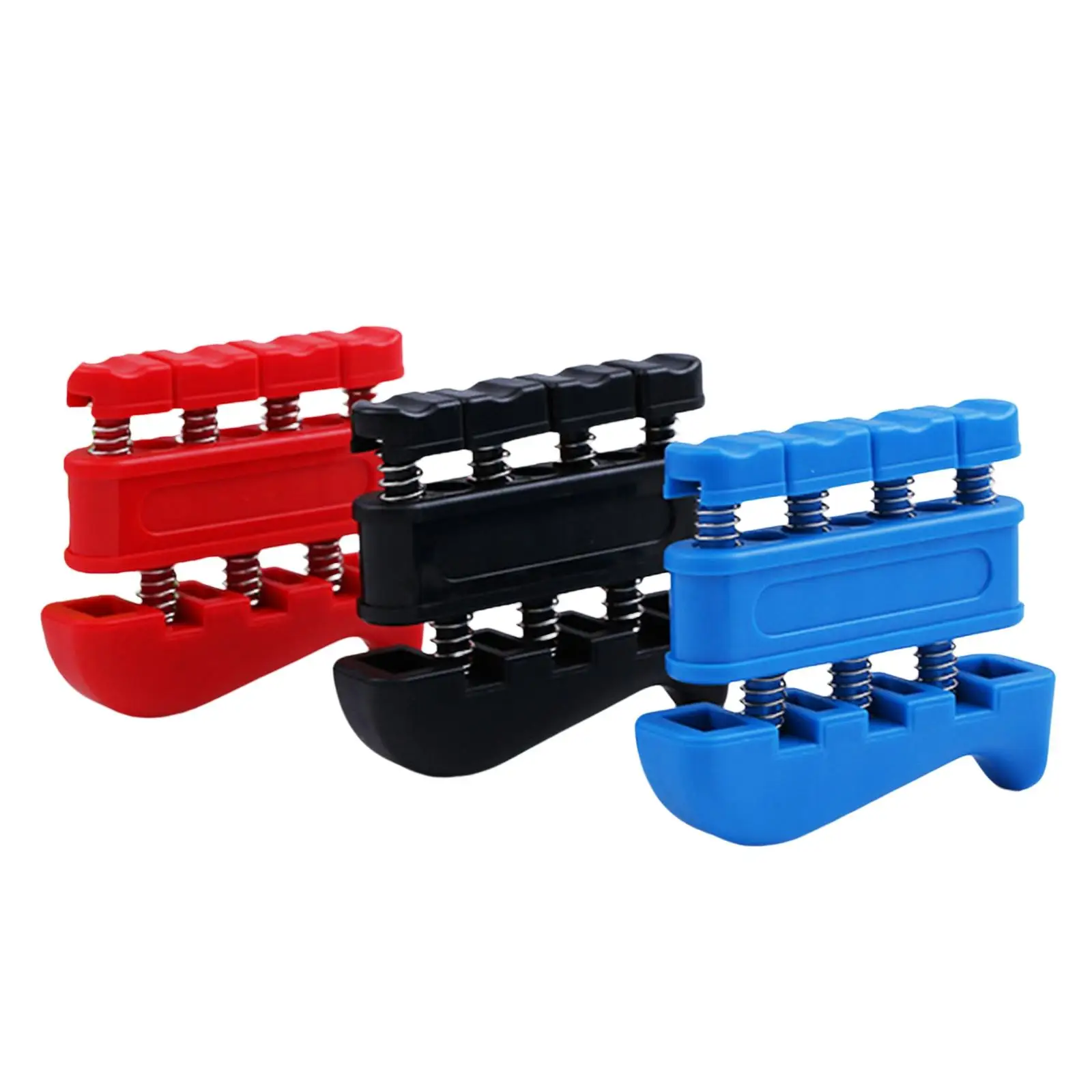 3Pcs Finger Strengthener,  Red Spring Loaded Grip Exerciser Tool Trainer/ for Guitar Practice Rock Climbing Training Forearm/