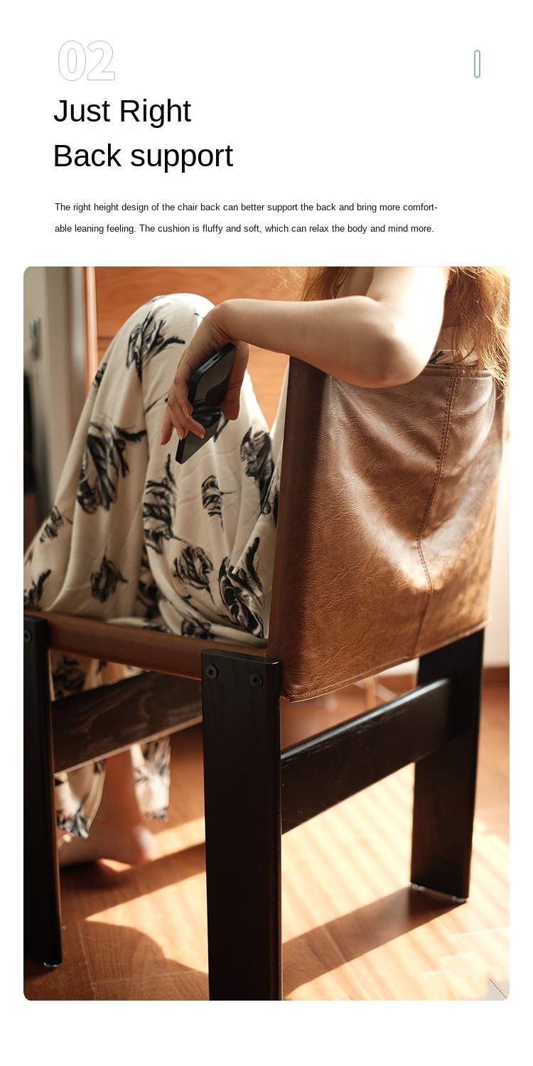 Description Picture 6 of itemDiscount Accent Chair Designer Home with Backrest Nordic Furniture Ins Rubber Wood Dining Living Room Garden Lounge Stool