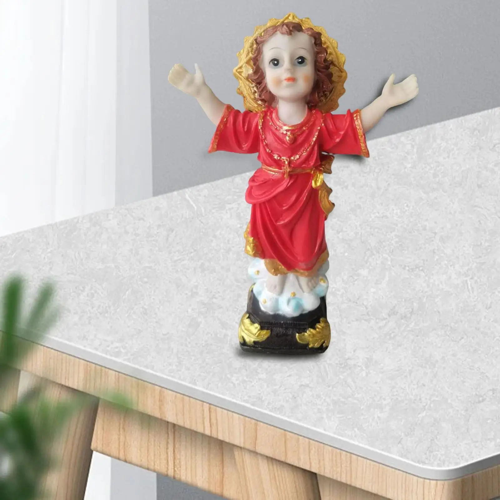 Virgin Statue Table Collectable Ornament Decorative for Rack Gift Office