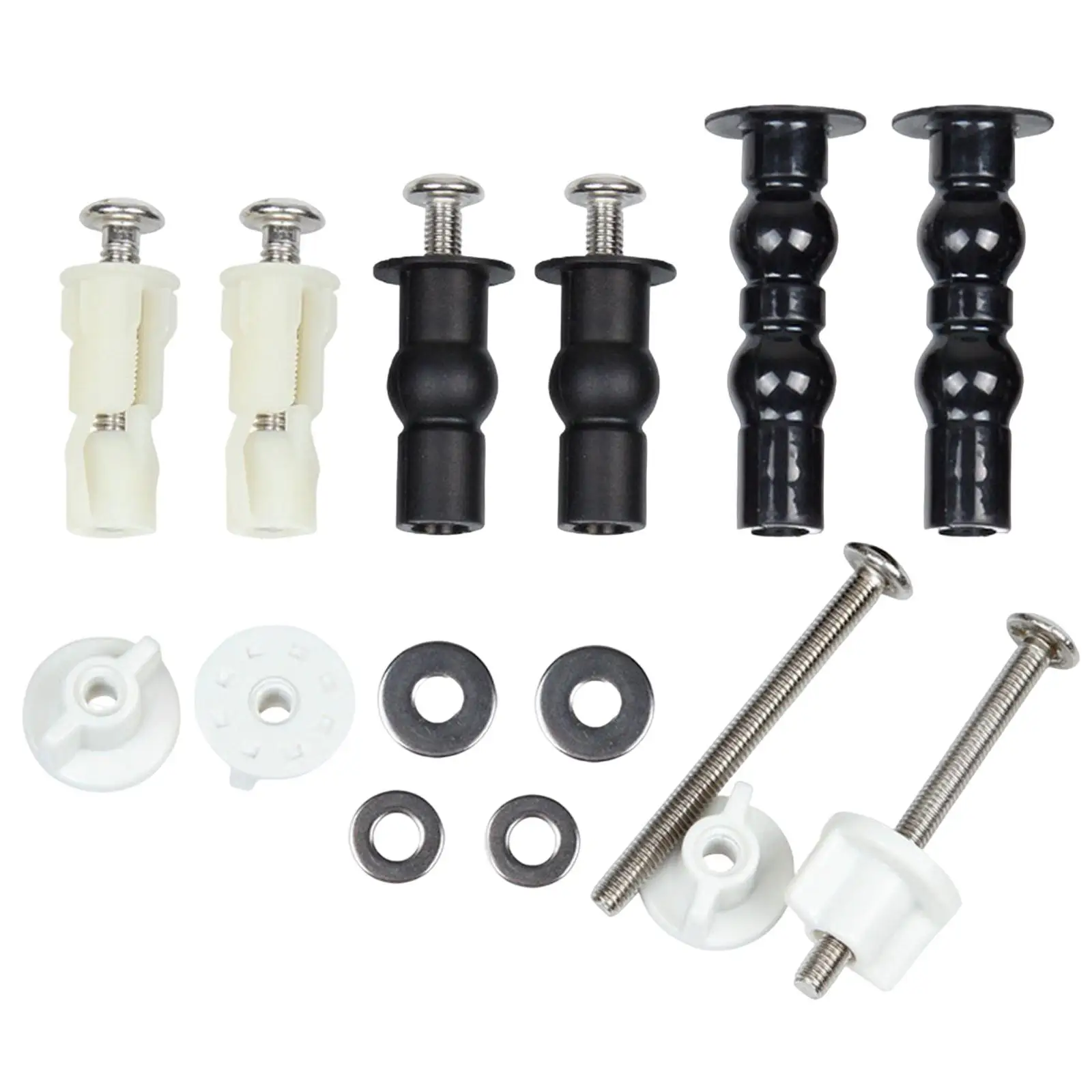 Universal Toilet Seats Screws Bolts Toilet Seat Parts Expanding Nuts Screws Mount Easy to Install Hardware Fixtures
