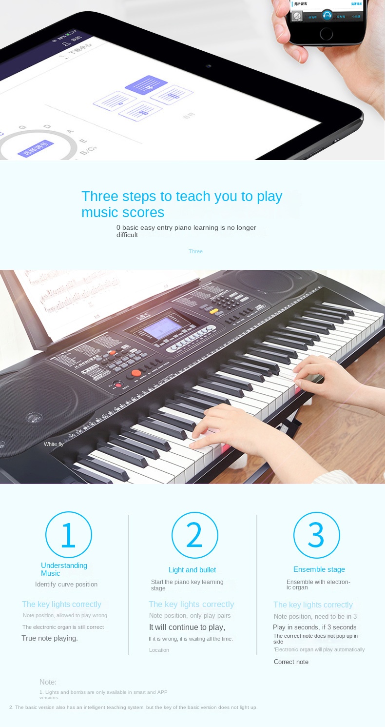 Title 12, Midi Electronic Organ MK-8690 Professional 61 S...